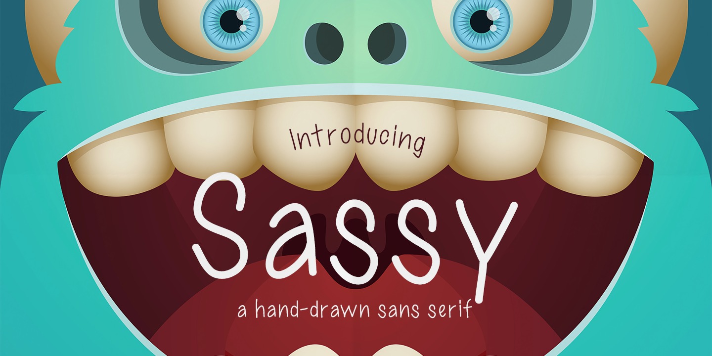 Пример шрифта Sassy #1